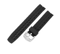 NFJNFCF Gummi-Uhrenarmband, kompatibel mit Casio Edifice Series EF-550D, schwarzes Gummi-Harz-Uhrenarmband, ersetzt 22-mm-Armband(Black-Steel-K27)