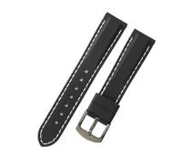 NFJNFCF Gummi-Uhrenarmband, kompatibel mit Tissot, Seiko, Casio, Citizen, ersetzt Original-Schnellspanner, 18, 20, 22 mm, schwarz-weißes Draht-Silikon-Uhrenarmband(Black white-Black-K2,24mm)