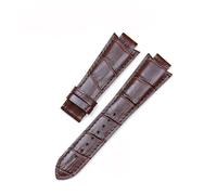 NFJNFCF Hochwertiges neues Rindsleder, echtes Herren-Armband, kompatibel mit Tissot T60 Gürtel, Uhrenarmband mit Schmetterlingsschnalle, konvex, 24 x 14 mm(Brown,Rose gold buckle)