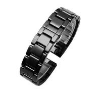 NFJNFCF Keramik-Uhrenarmband, kompatibel mit Rossini Guess Ebo Watch King, Stahl-Uhrenarmband, 16-18 mm(Noir,19mm)