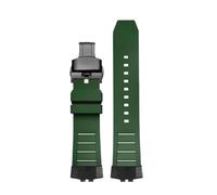NFJNFCF Kompatibel mit Casio 3506 Gbd-200 Quick Fluororubber Uhrenarmband Gbd 200 Gummiarmband Herren Gelb Grün Rot Grau Weiches Armband(Green black Folding)