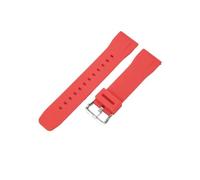 NFJNFCF Kompatibel mit Casio 5497 24 mm quadratisches atmungsaktives Loch Bergsteigen schweißfestes Armband PRG-600YB/650 PRW-6600 Silikon-Uhrenarmband(Red-Steel-K5)