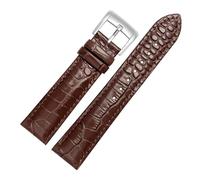 NFJNFCF Kompatibel mit Casio MTP-1375D MTP-1374L MTH-5001L Kalbslederarmband, kompatibel mit AR2411 2433 2447 0389, universelles Uhrenzubehör, 20 mm, 22 mm(Brown silver,20mm)