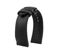 NFJNFCF Kompatibel mit Casio PROTREK Mountaineering Series Uhrenarmband PRW-60Y/61/50Y/70Y/30 Nylon-Weichgummi-Sportarmband Herrenarmband 23 mm(Black black-B)