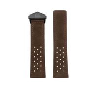 NFJNFCF Kompatibel mit Citizen Eco Drive FF Serie CA4500 CA4505 CA4503 Vintage Rindsleder Uhrenarmband Schwarz Blau Braun Dunkelbraun 22mm Zubehör(Dark brown black)