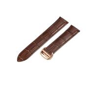 NFJNFCF Kompatibel mit dem wasserdichten, bequemen Cartier-Uhrenarmband aus echtem Leder mit 18, 20, 22, 23 und 25 mm London Solo-Rindsleder-Einzelschwanz-Uhrenarmband(Brown-Rose-Z4,22mm)