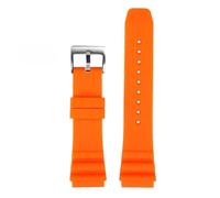 NFJNFCF Kompatibel mit der Casio Taucheruhr Swordfish MDV-106 MTP-VD01 MDV-107 Efr-303l-Serie, Harz-Silikonarmband, grünes 22-mm-wasserdichtes Armband(Orange-silver,22mm)
