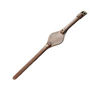 NFJNFCF Kompatibel mit Fossil Es3077 Es2830 Es3262 Es3060 Damenarmband aus echtem Rindsleder, bequem, atmungsaktiv, kleine Uhrenarmbänder 8 mm(Coffee-Golden-K1)