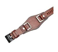 NFJNFCF Kompatibel mit Fossil JR1157 Uhrenarmband aus echtem Leder, 24 mm, Herren-Uhrenarmband, hochwertiges Vintage-Armband, Retro-Stil, Braun/Schwarz(Brown-black buckle)