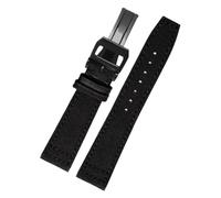 NFJNFCF Kompatibel mit IWC Portugieser Portofino Le Petit Prince-Serie, flexibel, langlebig, atmungsaktiv, exquisites Nylon-Canvas-Uhrenarmband, 20, 21, 22 mm(Black-Black-Z7,20mm)