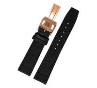 NFJNFCF Kompatibel mit IWC Portugieser Portofino Le Petit Prince-Serie, flexibel, langlebig, atmungsaktiv, exquisites Nylon-Canvas-Uhrenarmband, 20, 21, 22 mm(Black-Rose-Z7,20mm)