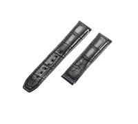 NFJNFCF Kompatibel mit Maurice Lacroix Pontos Les Classiques-Serie, wasserdichtes Armband aus echtem Rindsleder, Doppeldruck-Faltschließe, Armband 20-22 mm(Black-No,20mm)