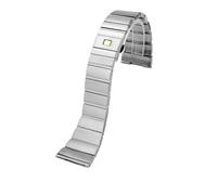 NFJNFCF Kompatibel mit Omega Double Eagle Stahlgürtel Constellation Series Armband Herren Damen Metallarmband Uhrenkette Zubehör 17 mm 23 mm 25 mm(Silver,25mm)