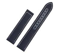 NFJNFCF Kompatibel mit Omega Speedmaster Snoopy 310 Canvas-Uhrenarmband mit Rindslederunterseite. Neues Seahorse AT150-Uhrenarmband aus Nylon(Bluewhite No buckle,20mm)