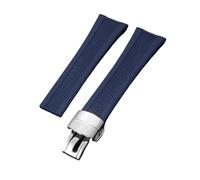 NFJNFCF Kompatibel mit Patek Philippe Nautilus Uhrenarmband 5711/5712/5726, spezielle konkave Schnittstelle, wasserdichtes Silikon-Uhrenzubehör, 25 x 13 mm(Dark Blue-ST-Z18)