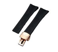 NFJNFCF Kompatibel mit Patek Philippe Nautilus Uhrenarmband 5711/5712/5726, spezielle konkave Schnittstelle, wasserdichtes Silikon-Uhrenzubehör, 25 x 13 mm(Black-RS-Z18)