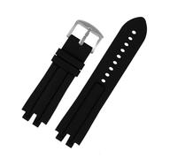 NFJNFCF Kompatibel mit PROTREK CASIO PRW-6000/6100/3000/3100 PRG-300 Silikon-Uhrenarmband, wasserdichtes Bergsteiger-Herrenarmband, 24 mm(Black-silver)