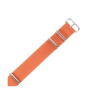 NFJNFCF Kompatibel mit Seiko-Nylonarmband Tissot Dw Casio Sports Langlebiges, wasserdichtes, atmungsaktives Canvas-Gewebe 18 20 22 mm integrierte Uhrenarmbänder(Orange-Steel,18mm)
