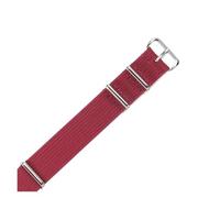 NFJNFCF Kompatibel mit Seiko-Nylonarmband Tissot Dw Casio Sports Langlebiges, wasserdichtes, atmungsaktives Canvas-Gewebe 18 20 22 mm integrierte Uhrenarmbänder(Red-Steel,22mm)