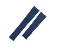 NFJNFCF Kompatibel mit Tag Heuer Concept F1 22 mm Silikon-Faltschließe mit Werkzeug-Uhrenarmbändern Racing 300 Tiger Calila Arc Gummi-Uhrenarmband ersetzen(Blue-No Buckle)