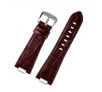 NFJNFCF Kompatibel mit Tissot PRX-Serie, Echtleder-Armband mit Endglied Super Player T137.407, Stahlarmband, Braun/Blau, 12 mm