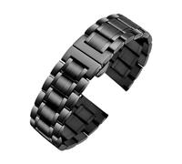 NFJNFCF Kompatibel mit Tissot Rossini CITIZEN Longines Edelstahlarmband mit gebogenem Ende 14 16 17 18 19 mm 20 mm 21 mm 22 mm 23 mm Stahlbanduhr St(Noir,Width 18mm)