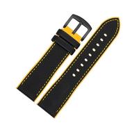 NFJNFCF Kompatibel mit Tudor Breitling Citizen Tissot 20 22 mm 23 mm 24 mm Nylon-Fluorkautschuk-Armband, weiches Silikonarmband, Herren-Uhrenarmband(Silver white,22mm)