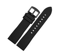 NFJNFCF Kompatibel mit Tudor Breitling Citizen Tissot 20 22 mm 23 mm 24 mm Nylon-Fluorkautschuk-Armband, weiches Silikonarmband, Herren-Uhrenarmband(Darkblue Black,24mm)