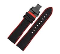 NFJNFCF Kompatibel mit Tudor Breitling Citizen Tissot 20 22 mm 23 mm 24 mm Nylon-Fluorkautschuk-Armband, weiches Silikonarmband, Herren-Uhrenarmband(Ivory,22mm)