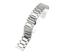 NFJNFCF Massives Edelstahl-Armband, kompatibel mit Hamilton Khaki Jazz Field, Seiko Butterfly-Verschluss, Herrenarmband, Metall-Uhrenarmband, 18, 20, 22 mm(GD-01(MS)-Steel,18mm)