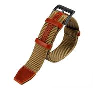 NFJNFCF Nylon 20mm 22mm Uhrenarmband Khaki Sport Canvas Armband Armband Kompatibel mit Hamilton/Rolex Uhrenarmband(Khaki bk,20mm)