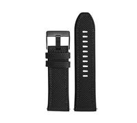 NFJNFCF Nylon-Armband kompatibel mit Diesel Dz4500 Dz4506 DZ7420 DZ4318 Canvas-Silikon-Uhrenarmband Herren Officer Series 24 26 28 mm Zubehör(Black black,26mm)