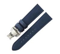 NFJNFCF Nylon Canvas Sport Climbing Echtleder-Uhrenarmband kompatibel mit Hengyuan EOne Classic Series Seiko wasserdichtem Armband 20 mm 22(Blue-Steel-B1,18mm)