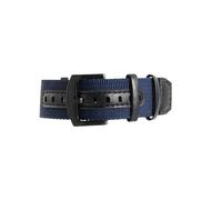 NFJNFCF Nylon-Echtleder-Armband, kompatibel mit Hamilton Army Green Grey Field H69439931 411 Series Herren-Outdoor-Uhrenarmband(Blue-Black,20mm)