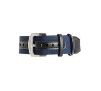 NFJNFCF Nylon-Echtleder-Armband, kompatibel mit Hamilton Army Green Grey Field H69439931 411 Series Herren-Outdoor-Uhrenarmband(Blue-Steel,22mm)