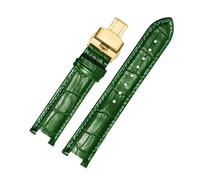 NFJNFCF Rindslederarmband kompatibel mit Michael Kors Mk5774 2425/43 Starry Sky Concave Damen-Uhrenarmband Mike Coles Uhrenzubehör Schwarz/Rot/Blau(Green gk)