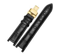 NFJNFCF Rindslederarmband kompatibel mit Michael Kors Mk5774 2425/43 Starry Sky Concave Damen-Uhrenarmband Mike Coles Uhrenzubehör Schwarz/Rot/Blau(Black gk)