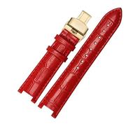 NFJNFCF Rindslederarmband kompatibel mit Michael Kors Mk5774 2425/43 Starry Sky Concave Damen-Uhrenarmband Mike Coles Uhrenzubehör Schwarz/Rot/Blau(Red gk)