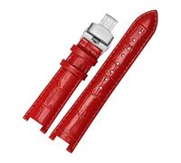 NFJNFCF Rindslederarmband kompatibel mit Michael Kors Mk5774 2425/43 Starry Sky Concave Damen-Uhrenarmband Mike Coles Uhrenzubehör Schwarz/Rot/Blau(Red sk)