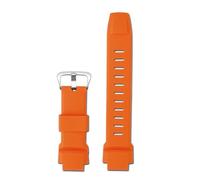 NFJNFCF Silikon-Uhrenarmband 18 mm, kompatibel mit Casio-Armband Protrek PRG-500 510 550 280 250 PRG-260 270 500 PRW-3500 2500 5100 Band(Orange black conn)