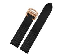 NFJNFCF Spezielle Schnellverschluss-Schnittstelle, schlichtes Rindslederarmband, kompatibel mit C-Artier ROADSTER Serie W6206018 W6206017 Uhrenarmband, 19 mm Armband(B black-rose gold,19mm)