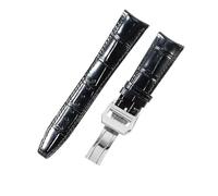 NFJNFCF Tolles Uhrenarmband aus Rindsleder mit Bambusstruktur, kompatibel mit IWC Pilot's Portugieser Seven Days Chronograph, Echtlederarmband 20 22 mm(22mm-Black-ST-Z7)