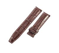 NFJNFCF Tolles Uhrenarmband aus Rindsleder mit Bambusstruktur, kompatibel mit IWC Pilot's Portugieser Seven Days Chronograph, Echtlederarmband 20 22 mm(20mm-Brown(L)-No)