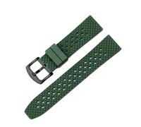 NFJNFCF Uhrenarmband aus Fluorkautschuk, 18 mm, 20 mm, 22 mm, 24 mm, Schnellverschluss, individuelles Sport-Taucharmband, kompatibel mit jeder Uhr(Green-Black Buckle,22mm)