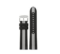 NFJNFCF Uhrenarmband aus Nylon und Canvas, kompatibel mit Seiko Mido Armani AR1948 1968 1918 Luigi Series Herren-Uhrenarmband, 22 mm(Silver)