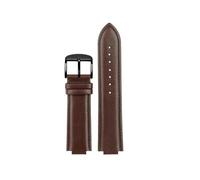 NFJNFCF Uhrenarmband aus Rindsleder, kompatibel mit Casio Edifice EFB-680D-2A ECB-10D, Lederarmband for Herren, konvexes Schnittstellenarmband, 14 mm(Brown black A)