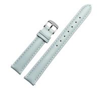 NFJNFCF Uhrenarmband Damen Echtleder Kompatibel mit Verus FIYTA Kompatibel mit Fossil Schwarz Weiß Rosa Braun Uhrenarmband 12mm 14mm 15mm16mm18mm 20mm(Sky Blue sk,12mm)