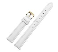 NFJNFCF Uhrenarmband Damen Echtleder Kompatibel mit Verus FIYTA Kompatibel mit Fossil Schwarz Weiß Rosa Braun Uhrenarmband 12mm 14mm 15mm16mm18mm 20mm(White gk,20mm)