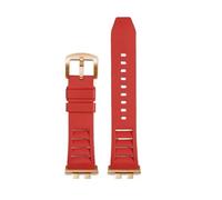 NFJNFCF Uhrenarmband kompatibel mit Casio GMW-B5000 GM-B2100 GMB2100 GMC-B2100 MRG-B2100D Uhrenarmband Gummiband Link Ersatzarmband(Red-rose gold pin)