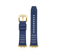 NFJNFCF Uhrenarmband kompatibel mit Casio GMW-B5000 GM-B2100 GMB2100 GMC-B2100 MRG-B2100D Uhrenarmband Gummiband Link Ersatzarmband(Blue-Gold pin)